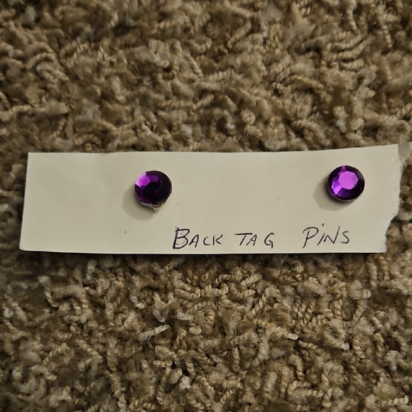 Other - Purple Gem Back Tag Pins